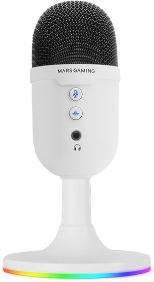 Mars Gaming Mars Gaming MMICCXW High Definition ENC Desktop Cardioid Microphone USB / ARGB