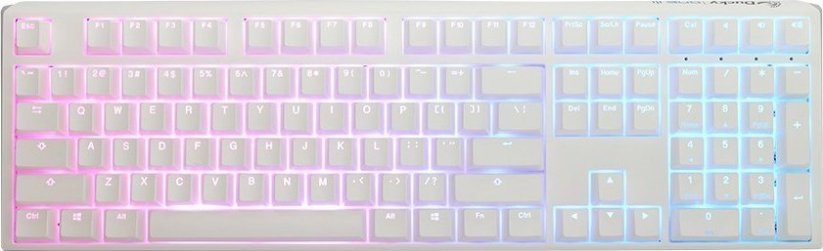 Ducky One 3 Aura White Gaming Tastatur, RGB LED - Gateron Baby Kangaroo