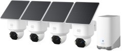 Eufy SoloCam E42 - Sieciowa kamera monitoringu - obrotowa / uchylna - prokovforma obrotowa - vonkajšia - odporna na warunki atmosferyczne - farba (dzień i noc) - 8 MP - 3840 x 2160 - 4K - zmotoryzowana - Audio - Bezdrôtová - Wi-Fi - z HomeBase S380 and Solar
