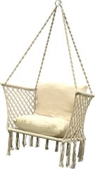 Saska Garden Hamak ażurowy fotel wiszący 72 x 62