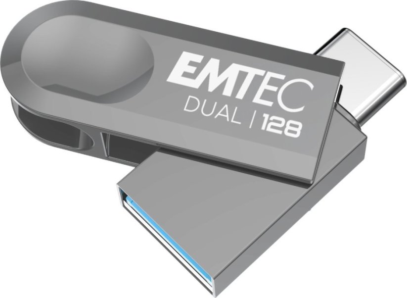 Emtec Dual D280 128GB strieborný (ECMMD128GD283)