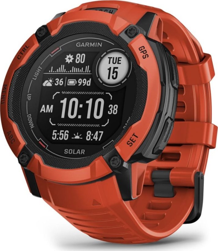 Garmin Instinct 2X Solar Červený  (010-02805-01)