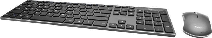 Deltaco Belaidės klaviatūros pelės rinkinys DELTACO, USB imtuvas, US išdėstymas / TB-800-US