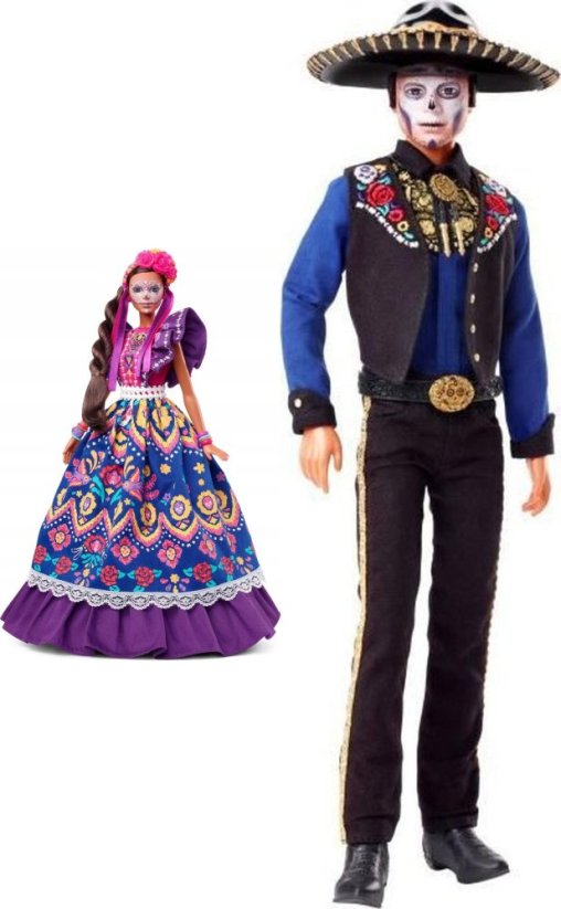 Mattel kolekcjonerska Dia De Muertos 2022 HBY09 + Signature DIA DE MUERTOS 2022 ken HBY10