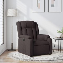 vidaXL vidaXL Fotel rozkładany, tmavoHnedý, obity tkaniną