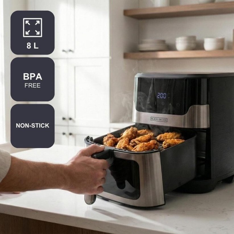 Wartmann Frytownica beztłuszczowa Black+Decker BXAF8001E 1700W | 8l (AGDBDEFRY0014)