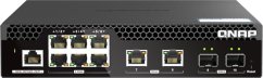 Qnap QNAP QSW-M2106R-2S2T łącza sieciowe Zarządzany L2 10G Ethernet (100/1000/10000) 1U Čierny