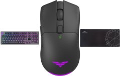 PREYON Klawiatura PREYON SILENT CLAW Brown + Mysz PREYON Owl Wireless + Podkładka PREYON Falcon Speed XL