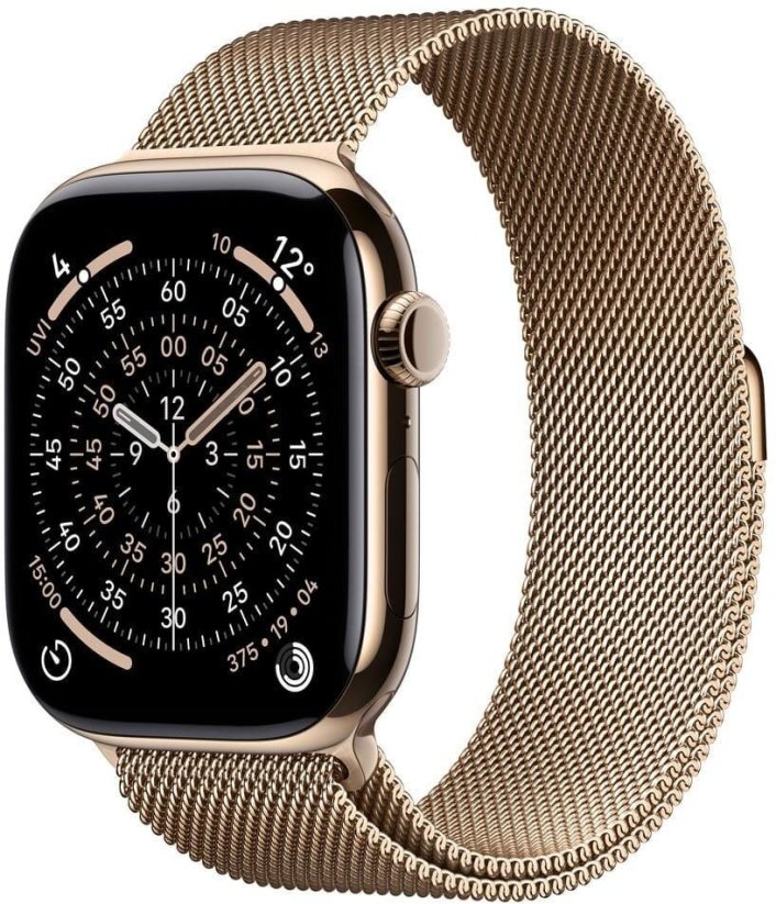 Apple Watch 11 GPS + Cellular 42mm Gold Titanium Milanese Loop S/M Zrokový  (MF8Y4MP-A)