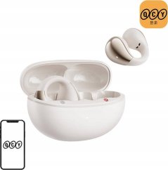 QCY Bezprzewodowe słuchawki QCY Crossky Clip T33 Bluetooth 5.4 (biele)