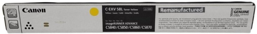 Canon Tonerpatrone - C-EXV58L - remanufactured - - gelb - 26.000Seiten (3769C005)
