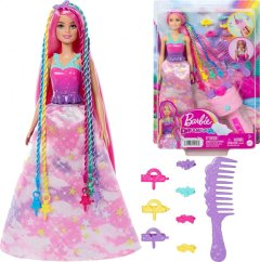 Mattel Księżniczka Zakręcone pasemka Bábika HNJ06