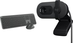 Logitech Signature Slim MK950 grafitowa (920-012490) + Brio 100 (960-001585)