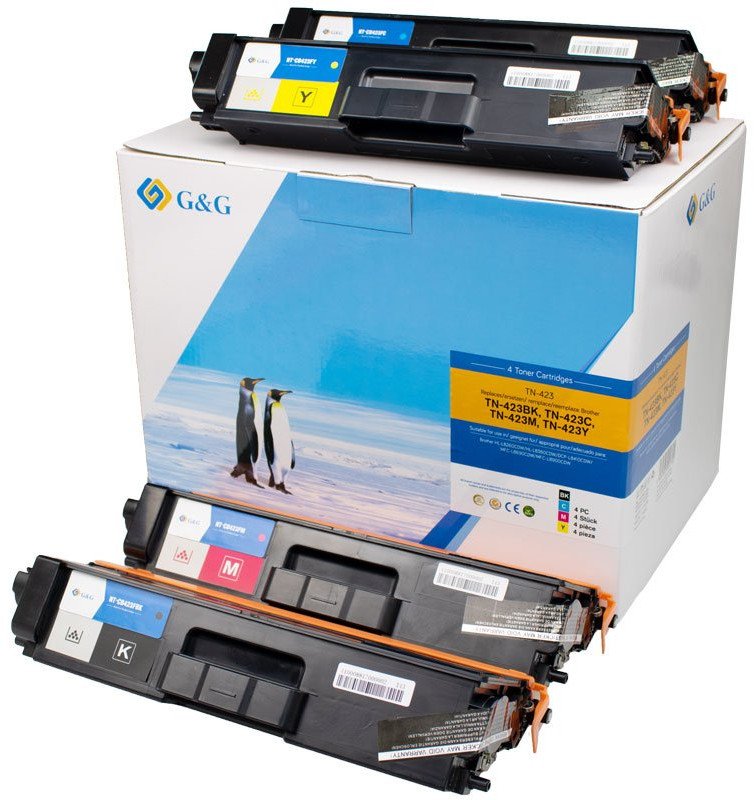 G&G XL-Toner Sada 4 tonerów do Brother TN-423 BK/C/M/Y