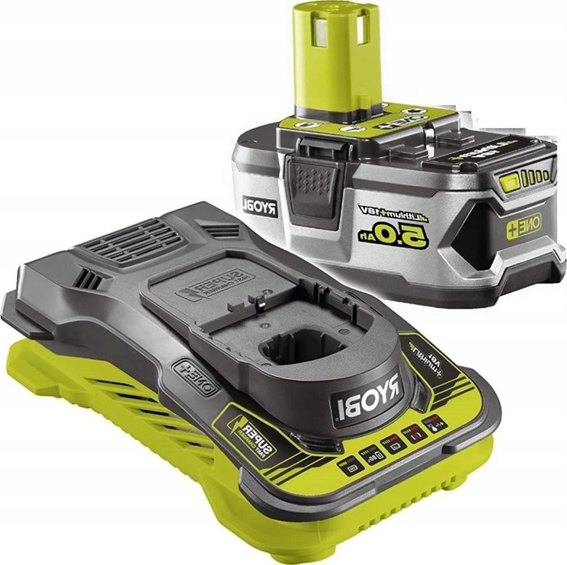 Ryobi Charger and rechargeable battery set Ryobi RC18150-250 Litio Ion 5 Ah 18 V