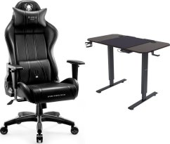 Diablo Chairs X-ONE 2.0 NORMAL czarny + EGON 1100 Orzechowe 110 cmx60 cm