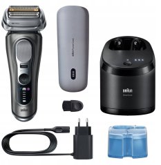 Braun Braun Series 9 Pro+ Wet & Dry 6-in-1 SmartCare centrs & PowerCase futralis tumsi peleka - Skuveklis 9675CC (8700216555012)