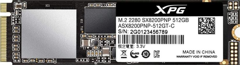 ADATA XPG SX8200 PRO 512GB M.2 2280 PCI-E x4 Gen3 NVMe (ASX8200PNP-512GT-C)