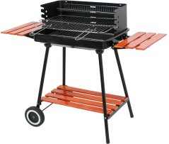 Geko LUND CHARCOAL GRILL WITH SHELVES GRID 53x33cm
