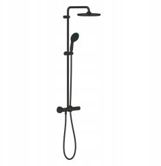 Grohe Termostatyczny system prysznicowy Tempesta System 250 (głowica Ø250, 2-strumieniowa słuchawka sprcha, 8 l/min), Čierny matowy (266702431)