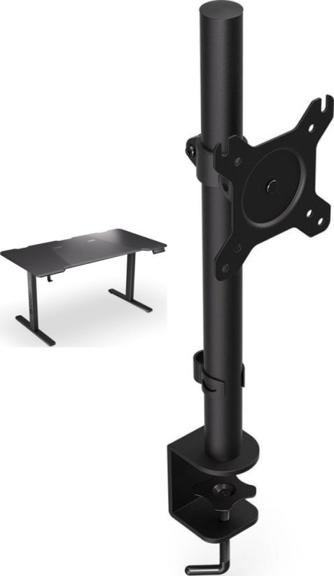 Endorfy Biurko Endorfy Atlas L Electric Czarne 150 cmx78 cm + Uchwyt na monitor Atlas Single
