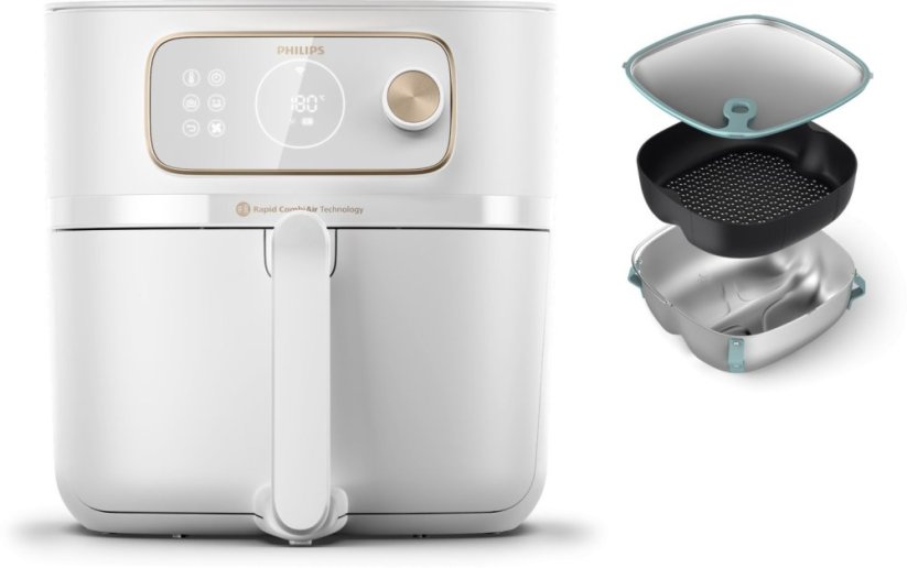 Philips Philips 7000 series HD9876/25 frytkownica Pojedyńczy 8,3 l Autonomiczny 2200 W Frytkownica na gorące powietrze Biely