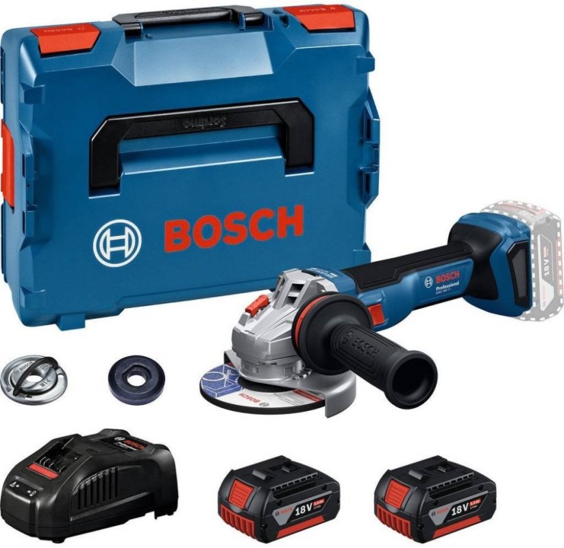 Bosch GWS18V-11 SZLIF KĄT (125mm  2x5.0Ah LB)