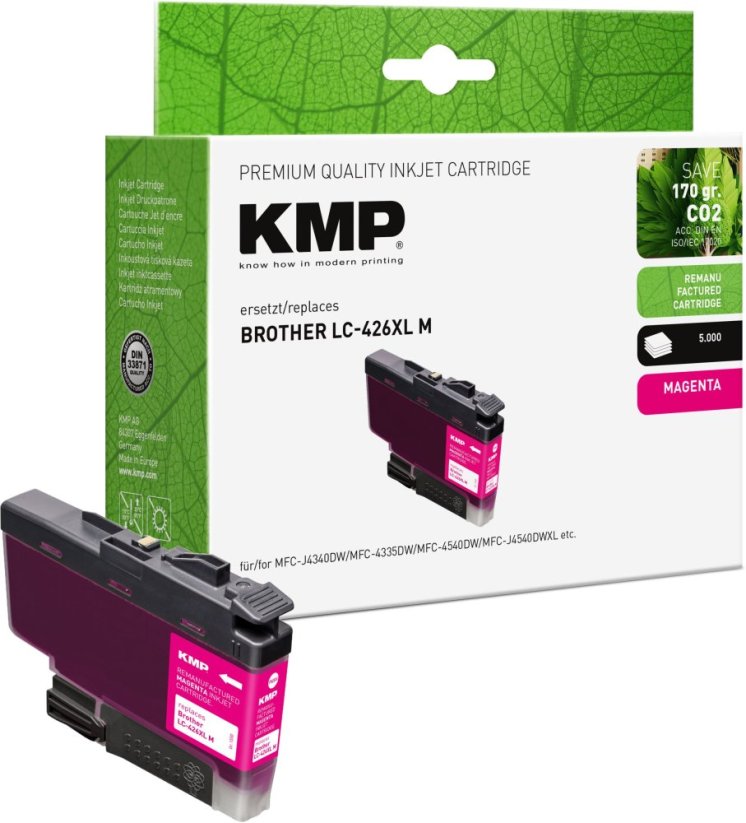 KMP Patrone Brother LC426XLM magenta 5000 stron remanufaktura