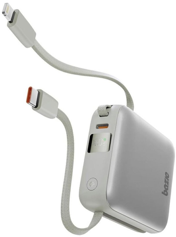 Energea PowerBank 3w1 Bazic Fusion Mini 10000mAh kabel USB-C/Lightning Sivý
