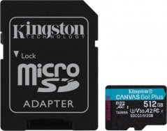 Kingston Canvas Go! Plus MicroSDXC 512 GB Class 10 UHS-I/U3 A2 V30 (SDCG3/512GB)