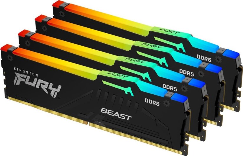 Kingston Fury Beast RGB, DDR5, 64 GB, 6000MHz, CL40 (KF560C40BBAK4-64)