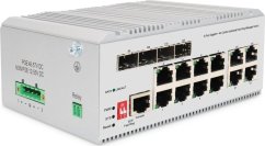Digitus DIGITUS Industrial 8+4 L2managed Gigabit Ethernet Switch 8 Port GEE RJ45 4 Port GE SFP