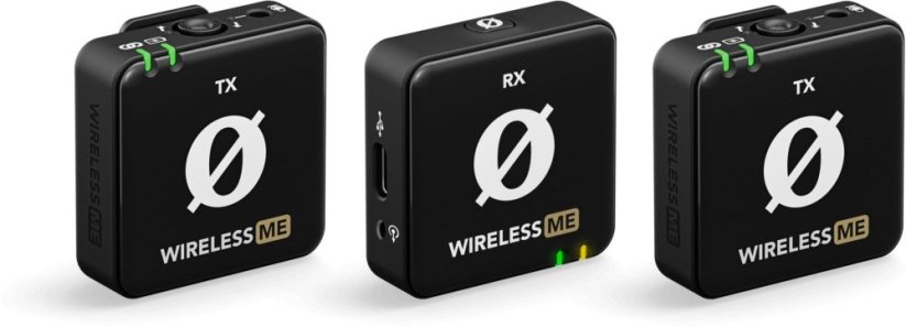 IK Multimedia RODE Wireless ME Dual - Kompaktowy bezprzewodowy system mikrofonowy z dwoma nadajnikami do nagrywania dwukanałowego (Čierny)