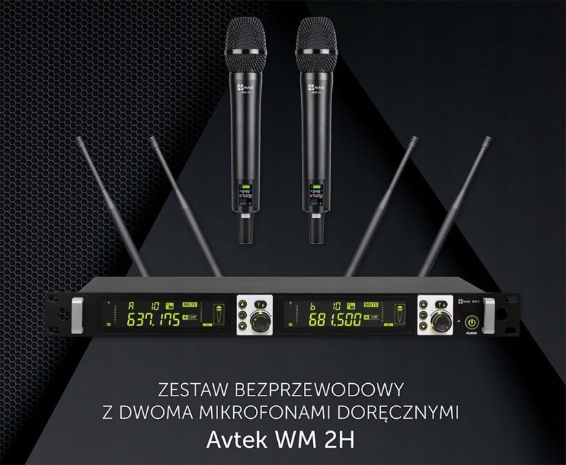 Avtek WM 2H Sada bezprzewodowy z dwoma mikrofonami doRučnými
