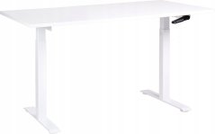Beliani Biurko regulowane manualnie 160 x 72 cm biele DESTIN III Lumarko!