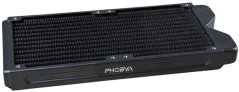 Alphacool Phobya R27-S240 Radiator, 240 mm Radiator, 18 FPI, Kupferlamellen, 2x G1/4-Zoll-Anschlüsse – schwarz