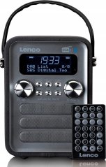 Lenco Lenco PDR-051BKSI Tragbares DAB+ FM-Radio m. BT, AUX (Schwarz)