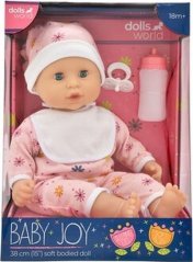 Dolls World Bábika BABY JOY 38 CM - UBRANKO Ružová