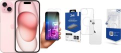Apple iPhone 15 256GB Pink (MTP73) + FlexibleGlass + Etui MagCase