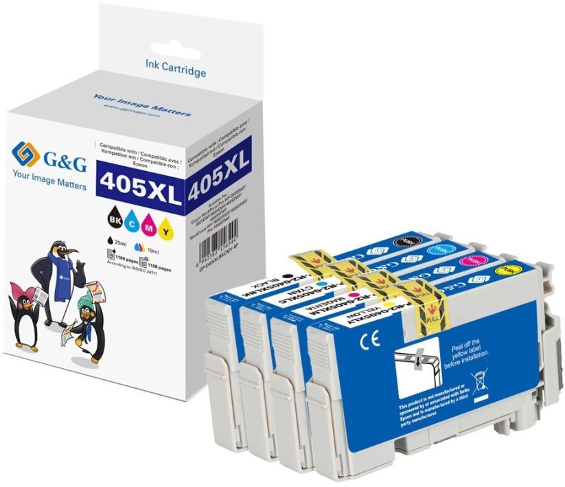 G&G XL-kartridż 4 sztuki do Epson 405XL MP BK/C/M/Y
