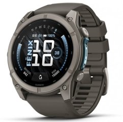 Garmin Fenix 9 51mm Amoled Tytanowy z silikonowym paskiem w farbaze Pebble Sivý 010-04763-01 (07537593810590)