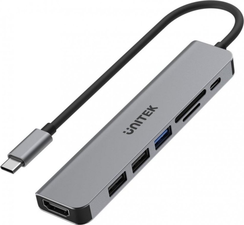 Unitek Type-C aluminium 7w1 (H1118A)