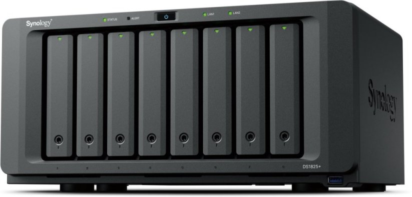 Synology Synology DiskStation DS1825+ serwer danych NAS Ryzen Embedded V1500B 8 GB DDR4 0 TB Čierny