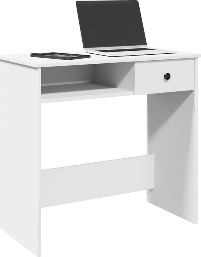 vidaXL Biurko, biele, 80x40x75 cm, materiał drevopochodny