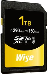 Wise Wise SDXC UHS-II V60         1TB R:290MBs / W:150MBs  WI-SD-S1024