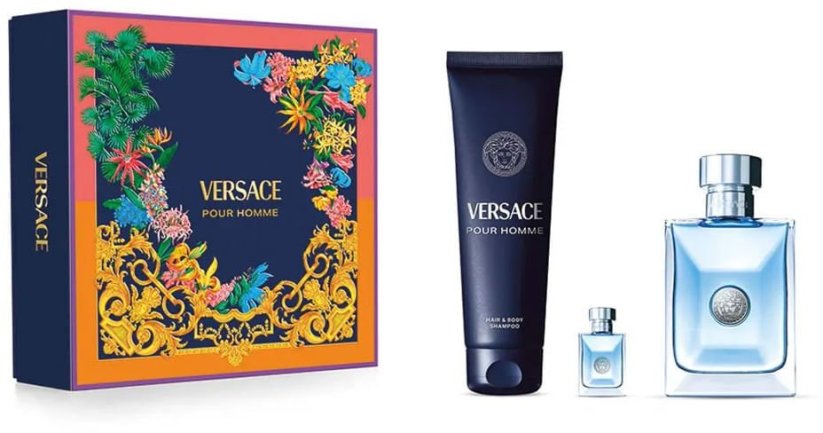 Versace Pour Homme Medusa Eau De Toilette 100ml + Eau de Toilette 5ml + Shower Gel 150ml