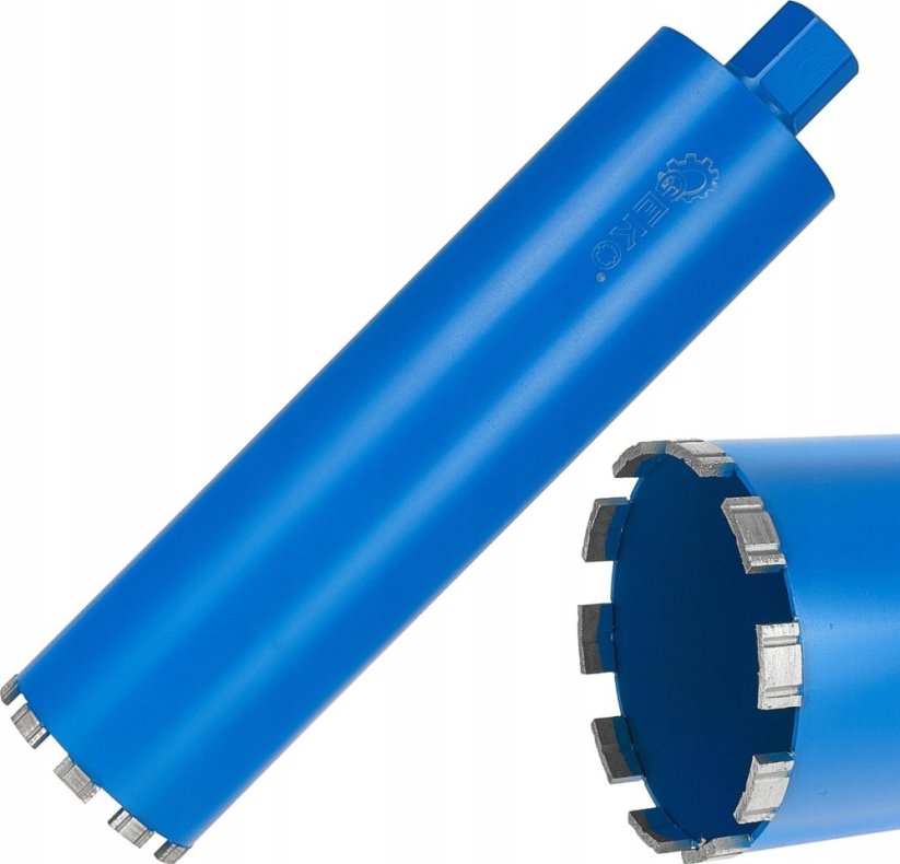 Geko Vrták diamentowe koronowe do wiertnicy na sucho i mokro 112x10x450mm 10T 1.1/4" (5)