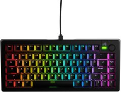 Glorious GMMK 3 75 % Custom Gaming-Tastatur - Pre-Built, ISO (US), Fox Switches, schwarz