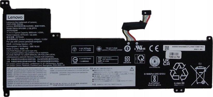 Lenovo LG L19L3PF4 11.4V42Wh3cell