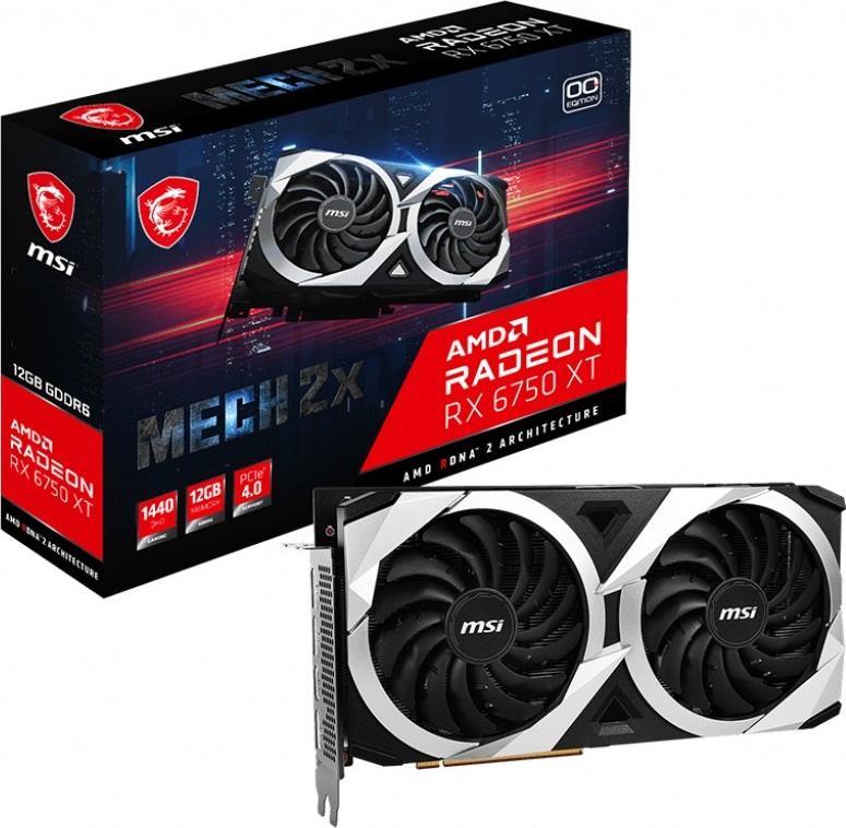 MSI Radeon RX 6750 XT Mech 2X OC 12GB GDDR6